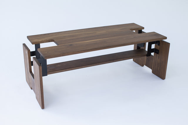 Exploded Coffee Table w/Shelf - Slice Furniture