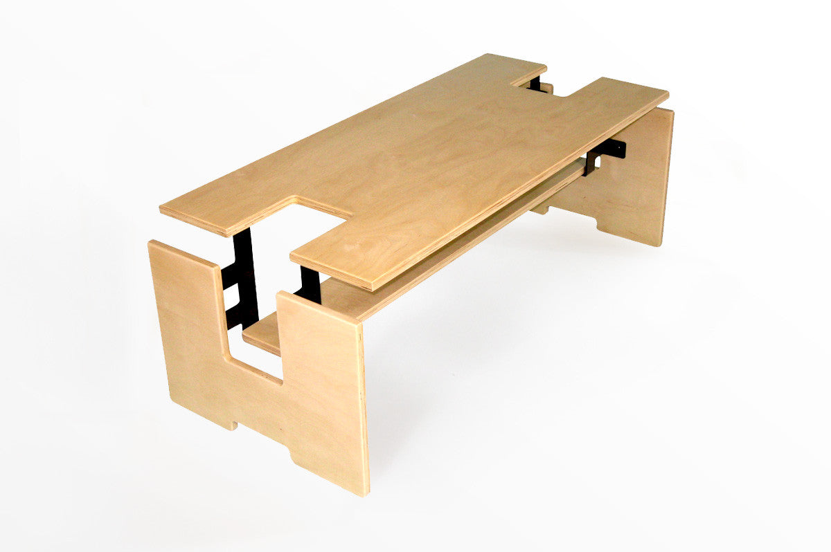 Exploded Coffee Table w/Shelf - Slice Furniture